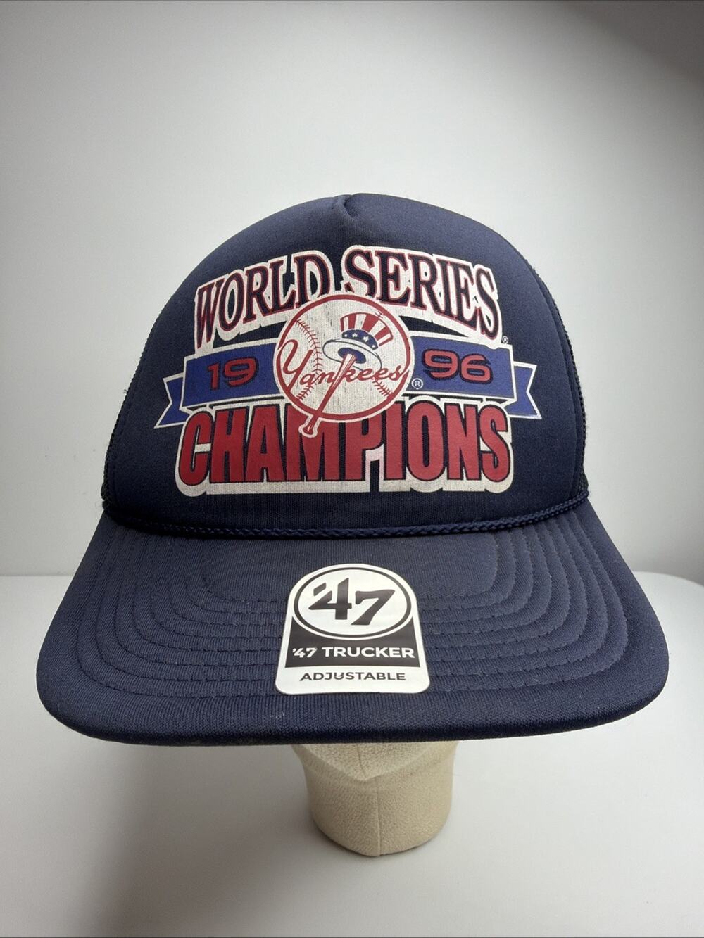 New York Yankees ‘47 MLB World Series Champ Foam Trucker Mesh Back Snapback